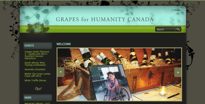 Grapes for Humanity, helping those less fortunate around the world.