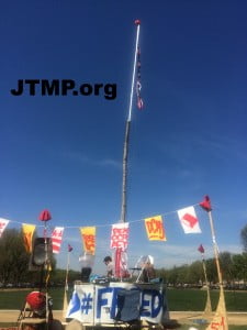 DC Liberty Pole on the National Mall, West Front of the US Capitol Building