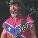 TED NUGENT 11X14 N ted nugent clings to his confederate battle flag