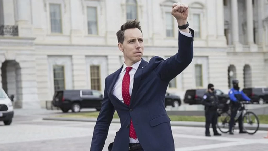 Josh Hawley Roasted After Footage Shows Him Fleeing Jan. 6 Mob 1 josh hawley roasted after footage shows him fleeing jan. 6 mob joshhawleyfistbump josh hawley roasted after footage shows him fleeing jan. 6 mob