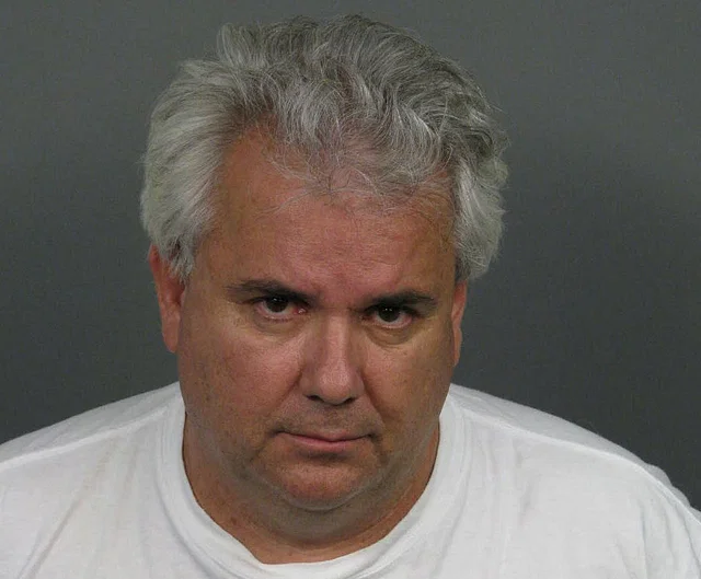 Computer programmer Dennis Montgomery was the source of an early version of the bogus claim that Donald Trump was cheated by a massive vote-hacking scheme. He’s pictured here in a 2009 mug shot after his arrest on charges of writing $1 million in bad checks to a Las Vegas casino. SOURCE: Riverside County, California, Sheriff’s Department.