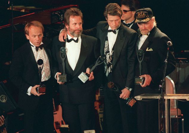 Brian Wilson From The Beach Boys, dead at 82 24 brian wilson The Beach Boys are inducted into the Rock 'n' Roll Hall of Fame in 1988. From left are Jardine, Carl Wilson, Brian Wilson and Love.